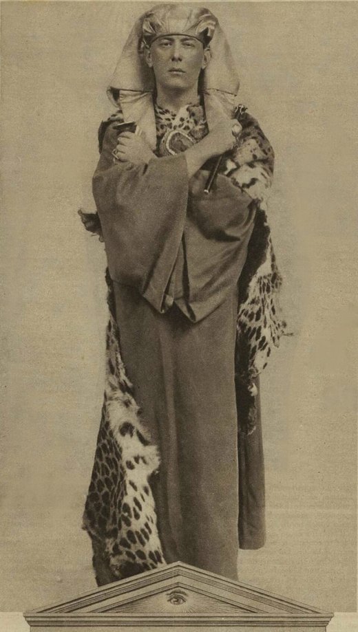 Aleister Crowley in Golden Dawn ritual dress, about 1899