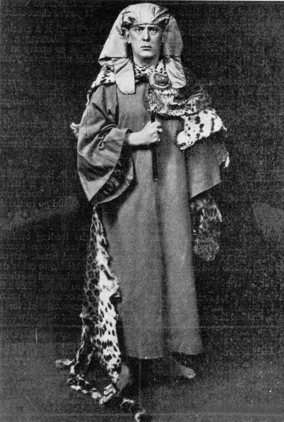 Aleister Crowley in ceremonial robes, 1910